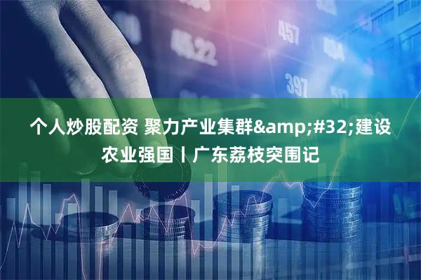 个人炒股配资 聚力产业集群 建设农业强国丨广东荔枝突围记